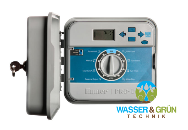 Pro-C Steuergerät Hunter, Pro C-401i Innen, Pro-C 401e Aussenbereich, Steuergerät Hunter erweiterbar auf 23 Stationen